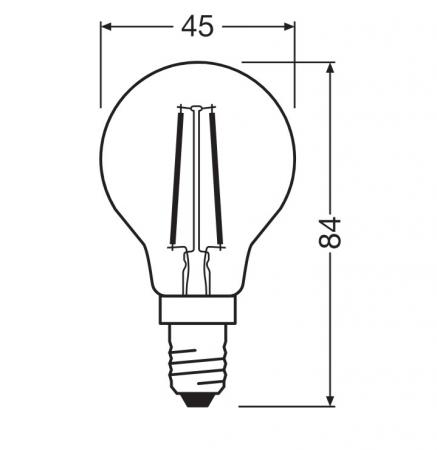 Ledvance E14 LED Tropfenlampe Classic P40 Frosted 4,2W wie 40W 2700K warmweißes Licht