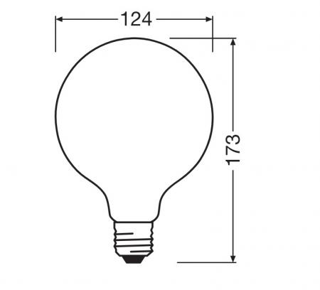 Helle Ledvance E27 LED Kugellampe Globe 125 Classic matt 17W wie 150W 4000K neutralweißes Licht