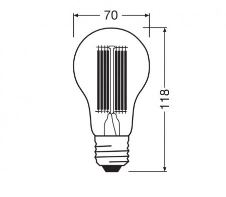LEDVANCE LED Classic A 150 Filament 17W wie 150W 2452lm 2700K Warmweiß 320° E27