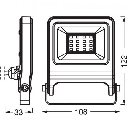 Osram  Endura Flood LED Fluter 10W IP65 weiß warmweißes licht
