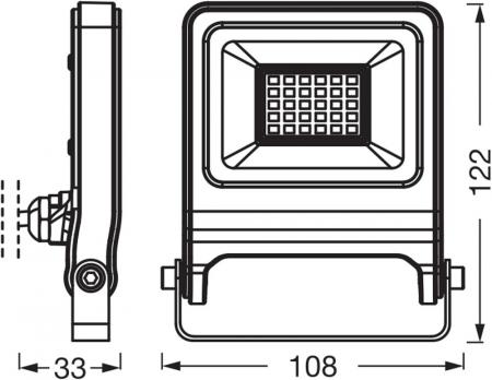 OSRAM ENDURA Flood Warm White PCR 20W 1800lm 3000K Warmweiß Ra80 110° IP65 Weiß LED-Außenstrahler