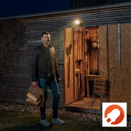 OSRAM FLOODLIGHT LUX 10W 900lm 3000K Warmweiß Ra80 105° IP65 Schwarz LED-Außenstrahler