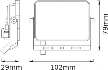 Osram LED Fluter schwarz 4000K Licht neutralweiß 10W IP65
