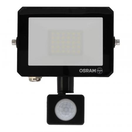 Osram LED Fluter LUX schwarz 4000K neutralweißes Licht 20W IP65 mit Sensor