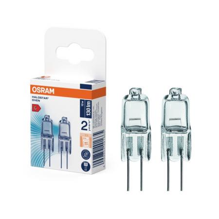 2er OSRAM G4 Lampe PIN für Backöfen dimmbar 10W 2800K warmweißes Licht 12V - Kein LED