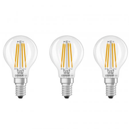 3er Pack Osram E14  BASE LED Leuchtmittel Filament 5,9W wie 60W neutralweiß 4000k