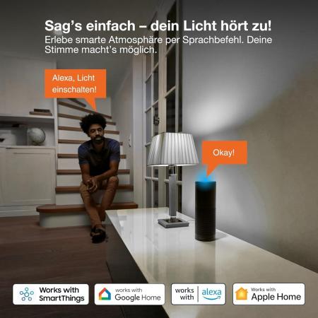 OSRAM E27 SMART+ MATTER Classic A75 LED-Lampe 9W wie 60W Dimmbar Tunable White - - kompatibel mit Alexa, Google Home, Matter über WiFi