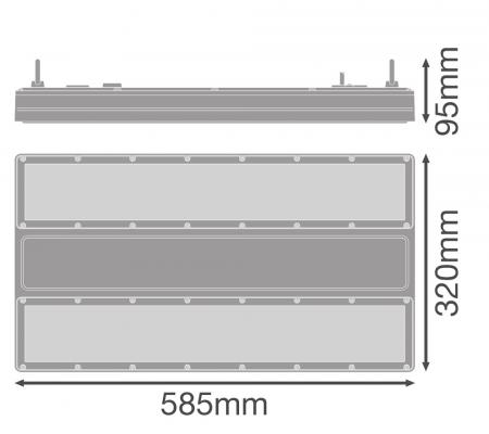 Ledvance LED Hallenleuchte HIGH BAY FLEX -  HB FLEX P 240W 35X80 ML 840 WT