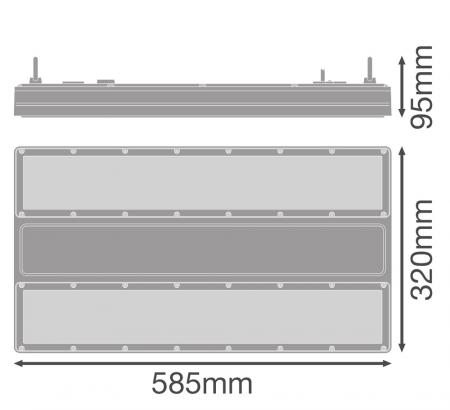 Ledvance LED Hallenleuchte HIGH BAY FLEX DALI - HB FLEX DA P 240W 110 840 WT