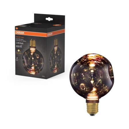 OSRAM DECOR LED Flat Lamp 3,5W 827 E27 Non-DIM Small Schwarz