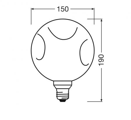 OSRAM DECOR LED Flat Lamp 3,5W 827 E27 Non-DIM Medium Rosé