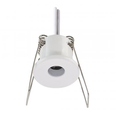 EVN 421001 Deckeneinbauleuchte Weiß rund G4 12 V AC/DC dimmbar für Sternenhimmel und Akzentbeleuchtung Einbaudurchmesser 25 mm