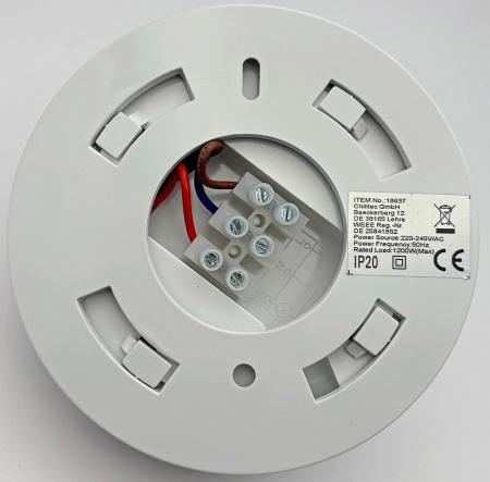ChiliTec Decken-Bewegungsmelder "CBM" 360° PIR, LED geeignet, 6m Detektion, weiß
