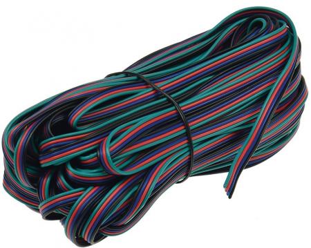 ChiliTec RGB LED-Stripes Anschlusskabel 20m-Ring, 4-adrig rot-grün-blau-schwarz