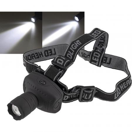 ChiliTec LED-Stirnlampe mit fokussierbarer 1W LED 3x AAA Batterie nötig