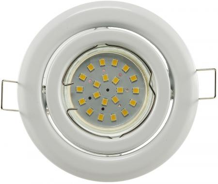 ChiliTec Decken-Einbaustrahler "SR90" weiß schwenkbar, Ø98mm, für 50mm Lampen