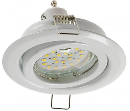 ChiliTec Decken-Einbaustrahler "SR90" weiß schwenkbar, Ø98mm, für 50mm Lampen