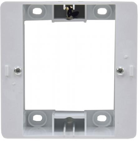 ChiliTec DELPHI Aufputz-Rahmen, weiß 80x80x45mm, mit Montagebohrung