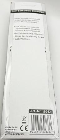 ChiliTec Fein-Lötkolben 230V/30W mit 1,25m Zuleitung