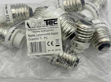 ChiliTec Lampensockel-Adapter, Keramik E27 auf G9