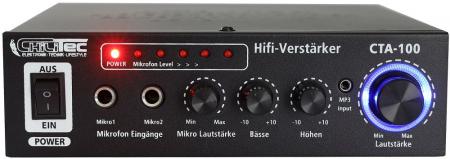 ChiliTec HiFi-Verstärker "CTA-100" 100W, schwarz 1x Line In, Betrieb 12V o. 230V