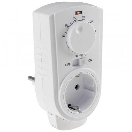 ChiliTec Steckdosen-Thermostat "ST-35 ana" max. 3500W, 5-30°C, AUS/AUTO, 230V