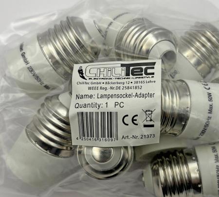 ChiliTec Lampensockel-Adapter, Kunststoff E27 auf E14