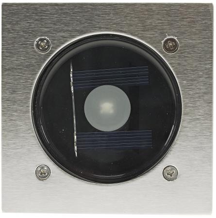 ChiliTec Solar LED Bodenstrahler "CTB-E", eckig 105x105x40mm, IP44, Edelstahl-Front
