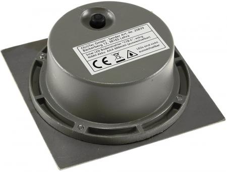 ChiliTec Solar LED Bodenstrahler "CTB-E", eckig 105x105x40mm, IP44, Edelstahl-Front