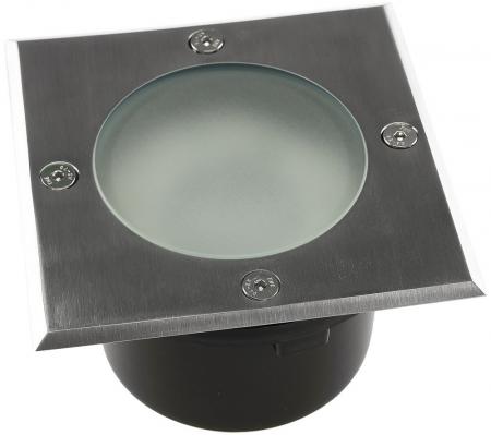 ChiliTec Bodenleuchte "BEL GX53 Q", 4eckig 12x12x7cm, IP65, GX53 Fassung