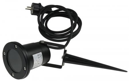 ChiliTec Gartenleuchte "CT-GS10", schwarz 230V, 1,5m Kabel+Erdspieß, GU10 Fassung
