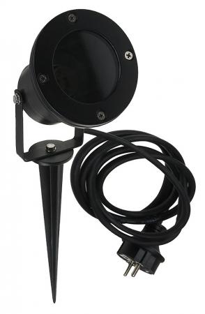 ChiliTec Gartenleuchte "CT-GS10", schwarz 230V, 1,5m Kabel+Erdspieß, GU10 Fassung