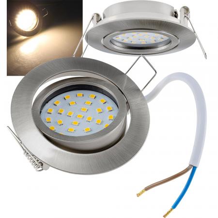 ChiliTec LED-Einbauleuchte "Flat-26" warmweiß 80x26mm, 3W, 370lm, Edelstahl gebürstet