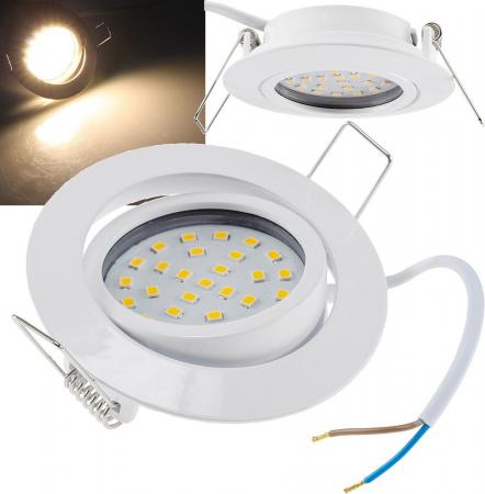 ChiliTec LED-Einbauleuchte "Flat-26" warmweiß 80x26mm, 3W, 370lm, weißes Gehäuse
