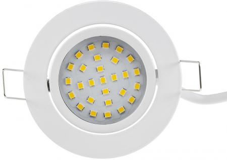 ChiliTec LED-Einbauleuchte "Flat-26" warmweiß 80x26mm, 3W, 370lm, weißes Gehäuse