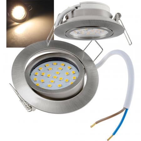ChiliTec LED-Einbauleuchte "Flat-32" warmweiß 80x32mm, 5W, 590lm, Edelstahl gebürstet