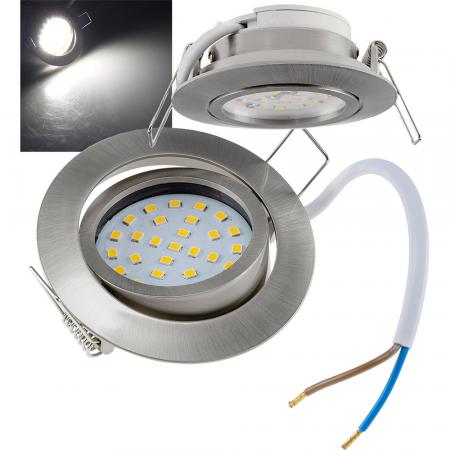 ChiliTec LED-Einbauleuchte "Flat-32" neutralweiß 80x32mm, 5W, 590lm, Edelstahl gebürstet