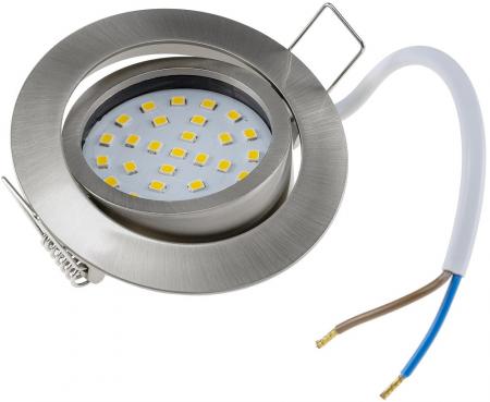 ChiliTec LED-Einbauleuchte "Flat-32" neutralweiß 80x32mm, 5W, 590lm, Edelstahl gebürstet