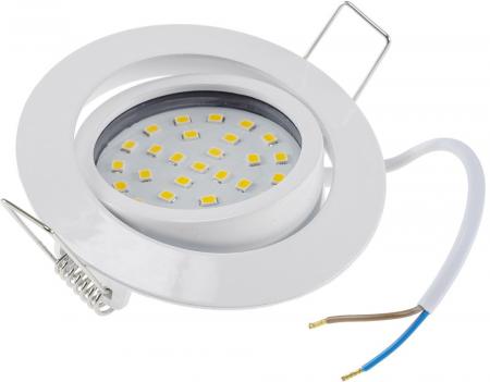 ChiliTec LED-Einbauleuchte "Flat-32dim" warmweiß 80x32mm, 5W, 590lm, weißes Gehäuse