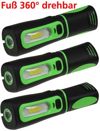 ChiliTec LED Stableuchte mit Akku "FlexiLED 300+" Ladeschale, Magnethalter, 3W, 250lm,IP44