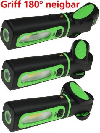 ChiliTec LED Stableuchte mit Akku "FlexiLED 300+" Ladeschale, Magnethalter, 3W, 250lm,IP44