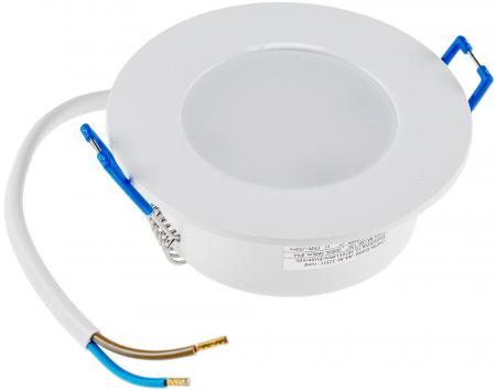 ChiliTec LED-Einbauleuchte "Flat-30 FR-R" 3000K Ø85x30mm, 5W, 460lm, IP44, rund, weiß