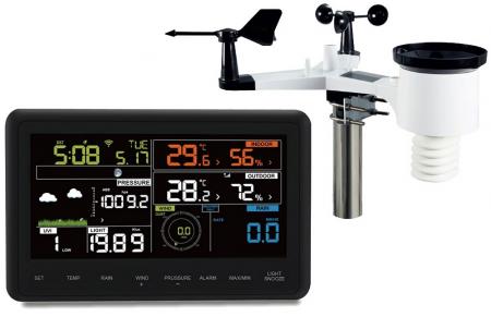 ChiliTec Digitale Funk-Wetterstation "CTW-902 Wi" Luftfeuchte, Wind & Regen, WiFi
