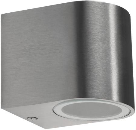 ChiliTec Außen-Wandleuchte "CTW-1" für 1x GU10, IP44, Edelstahl poliert