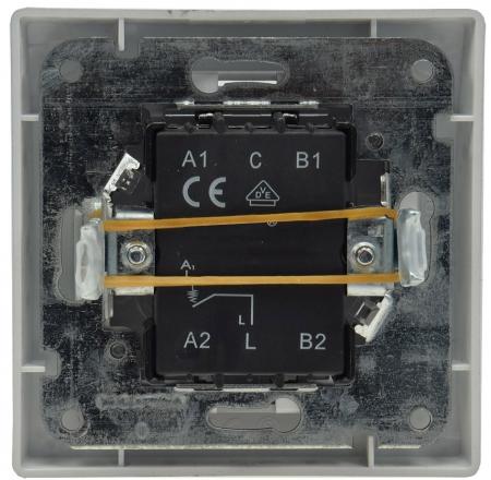 ChiliTec DELPHI Taster mit Namensschild 0-250V~/ 10A, inkl. Rahmen, UP, weiß