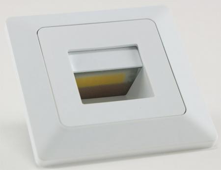 ChiliTec MILOS LED-Einbauleuchte "COB" weiß matt 80x80mm, 3000k, warmweiß, 55Lumen