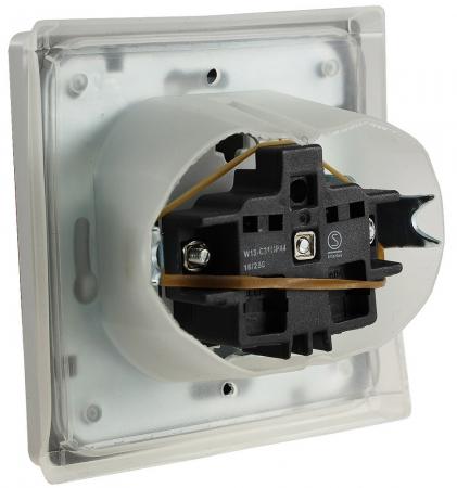 ChiliTec MILOS Schutzkontakt-Steckdose IP44 250V~/ 16A, inkl. Rahmen, UP, weiß matt