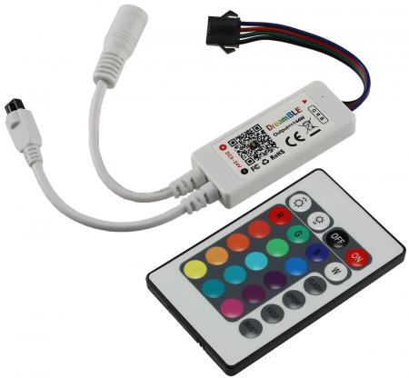 ChiliTec RGB LED-Stripe Controller Bluetooth incl. IR-Fernbedienung + App-Steuerung