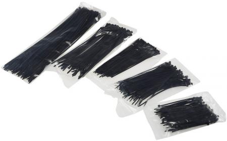 ChiliTec Kabelbinder Set CKB-500 schwarz, UV fest je 100x 100/140/160x2,5mm 200/300x3,5mm