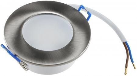 ChiliTec LED-Einbauleuchte "Flat-30 FR-R" 3000K Ø85x30mm, 5W, 590lm, IP44, rund, poliert